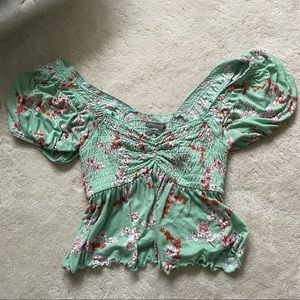 UO Angelo Smocked Bodice Top